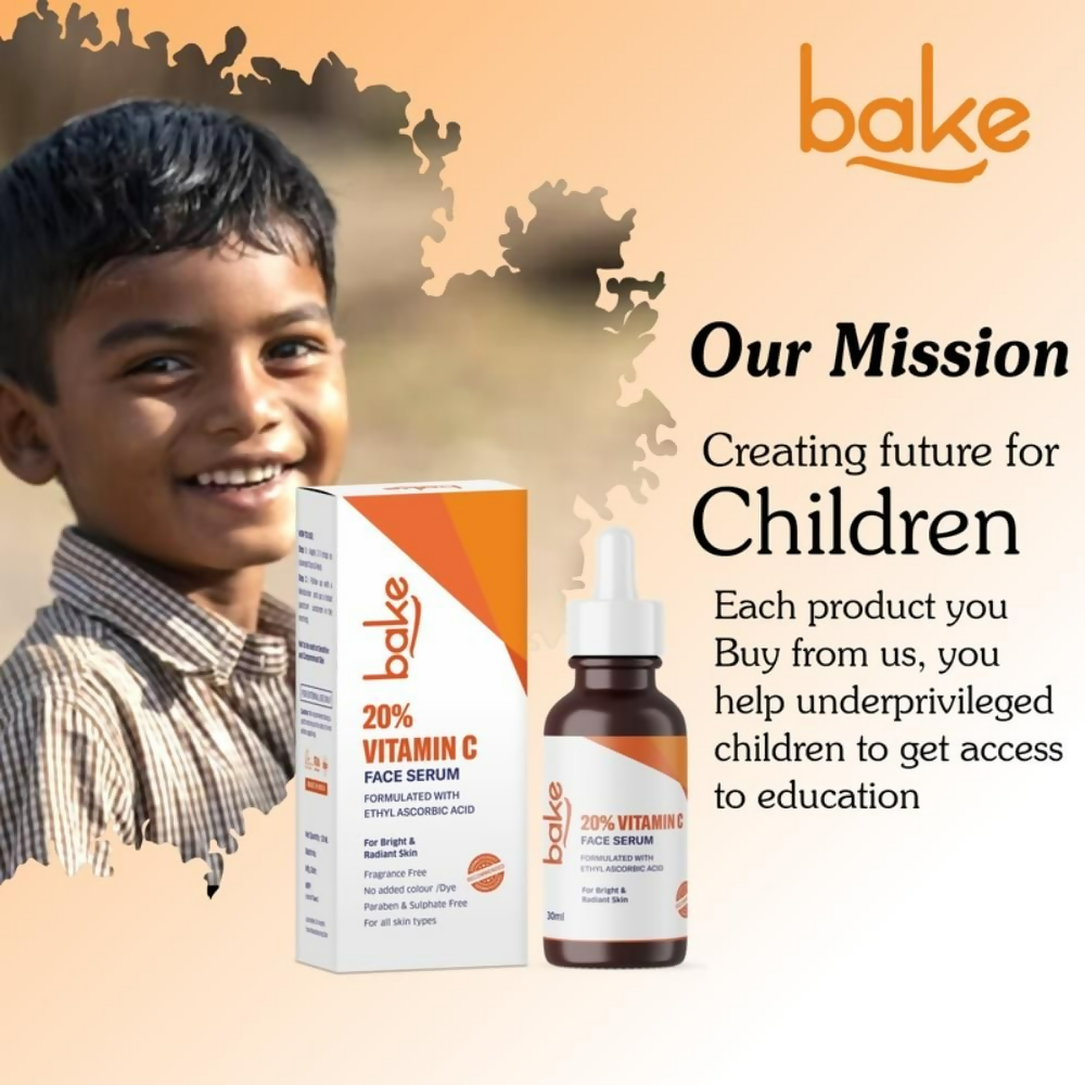 Bake 20% Vitamin C Face Serum With Ethyl Ascorbic Acid | Swadesiicart