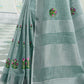 Shree Shyam Fashion Linen Sea Green Saree