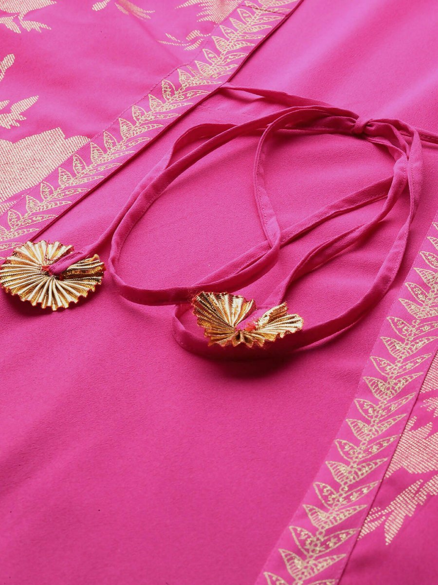 Ahalyaa Women's Traditional wear Ethnic Dress - Pink | Swadesiicart