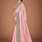 Vamsee Lata Pink Organza Saree - Swadesiicart