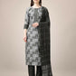 Jyoti Fashion Women's Black Rayon Print with Embroidery & Fancy Lace Work Kurta with Trouser & Dupatta | Swadesiicart