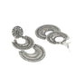 NVR Women Silver Plated Crescent Shaped Drop Earrings | Swadesiicart