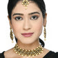 Mominos Fashion Johar Kamal Gold-Polished Brass Finish Kundan/Pearls Choker For Women (Golden) | Swadesiicart