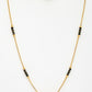 NVR Women's Set of 3 Gold-Polished CZ Stone-Studded & Beaded Mangalsutra | Swadesiicart