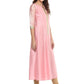 Ahalyaa Women's Pink Poly Silk Kurta | Swadesiicart