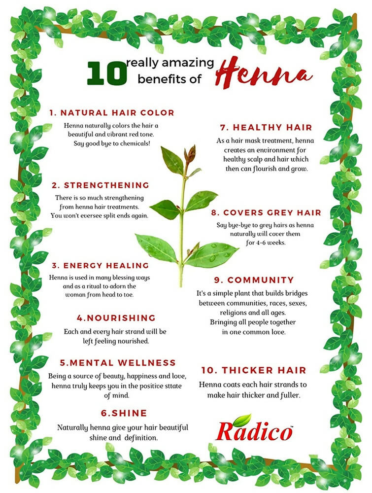 Radico Organic Henna Powder - Swadesiicart
