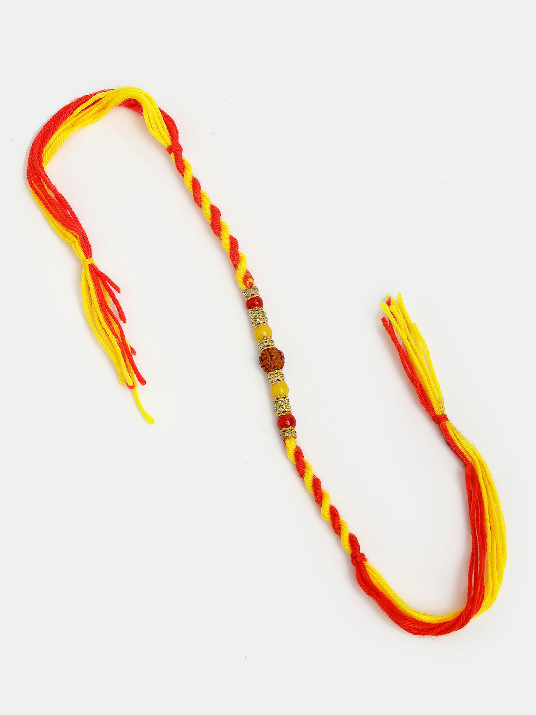 NVR Women & Men Set of 4 Multicolor Artificial stone and beads Rakhi With Roli Chawal & Chocolate | Swadesiicart