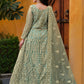 Light Green Pure Butterfly Net Wedding Wear Anarkali Suit - Emponline | Swadesiicart