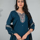 Ethnic Festive Wear Chanderi Rama Stitched Suit With Dupatta - Tanisha | Swadesiicart