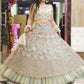 Jyoti Fashion Sea Green 3mm with Thread and Jari Embroidery Net Lehenga Choli with Dupatta | Swadesiicart