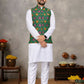 Anaita Green Cotton Straight Kurta Pajama & Kurta With Jequard Work