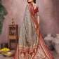 Aastha Fashion Grey Kalamkari Silk Weaving Saree