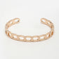 NVR Men's Rose Gold Metal Cuff Bracelet - Swadesiicart