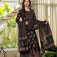 Jaimini Women Cotton Printed Round Neck 3/4 Sleeves Calf Length Flared Kurta Pant And Dupatta Set