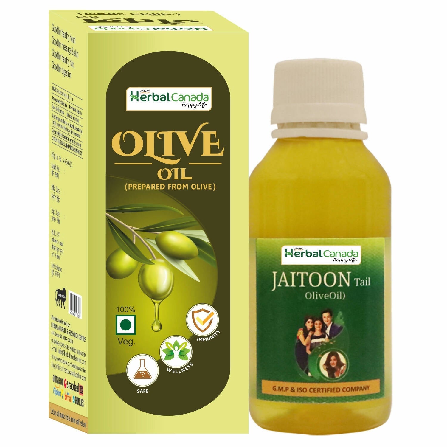 Herbal Canada Olive Oil (Jaitoon Oil) | Swadesiicart