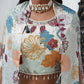 Sea Green Digital Chinon Handwork Top with Palazzo & Shrug - Naomika - Swadesiicart