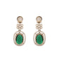 Nuyug 18K Gold Plated Emerald Blossom Necklace Set | Swadesiicart