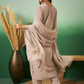 Light Brown Georgette Handwork Unstitched Dress Material - Hanika | Swadesiicart