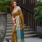 Beatitude Mustard Cotton Jacquard Border Tangail Handloom Saree