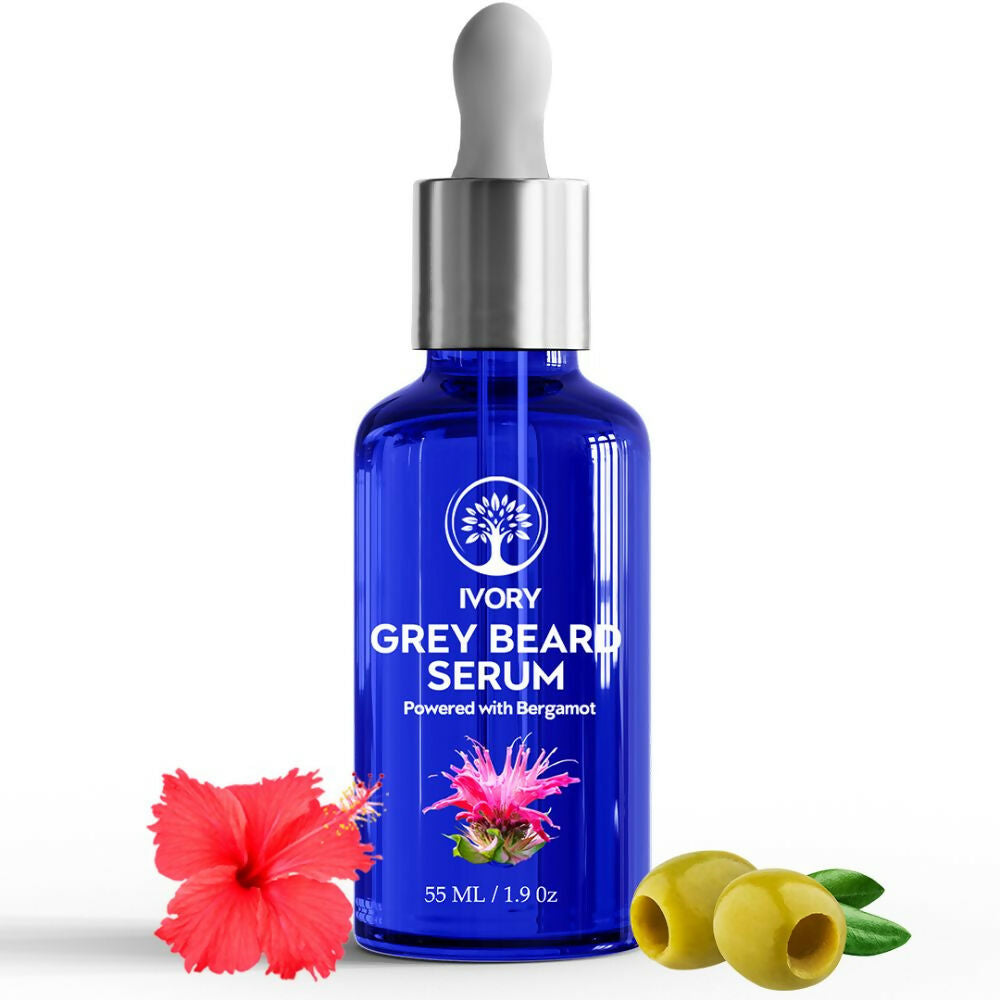 Ivory Natural Greys Beard Serum Restore Natural Black Color Of Grey White Beard | Swadesiicart