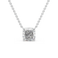 Cauer Elegant 14K White Gold Plated Moissanite Pendant Necklace | Swadesiicart
