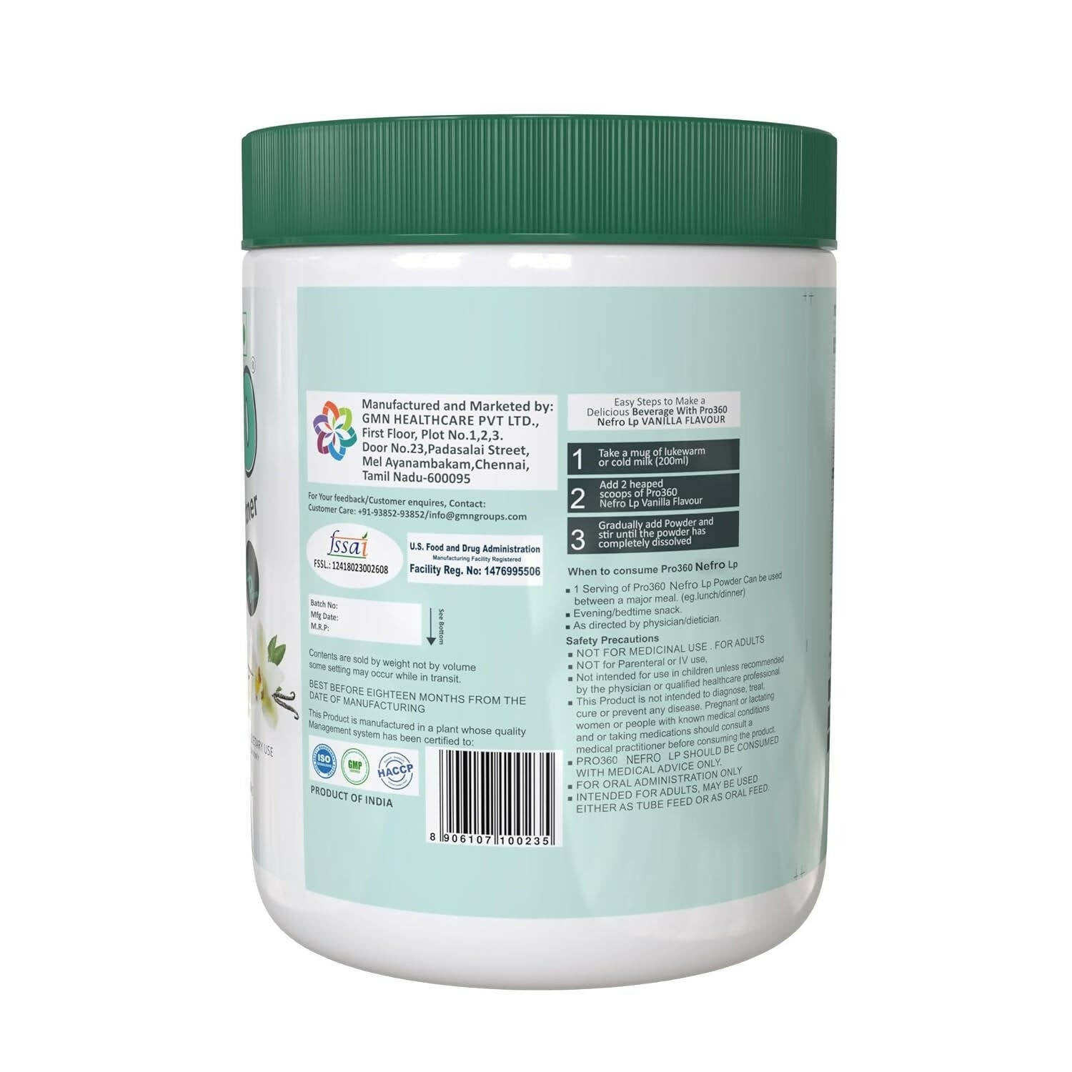 Pro360 Nefro LP (fka Nephro LP) Non-Dialysis Care Protein Powder | Swadesiicart
