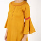 Aniyah Latest Rayon Bell Sleeves Solid Anarkali Kurta In Mustard (AN-152K)