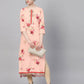 Ahalyaa Peach Crepe Digital Print Kurta | Swadesiicart