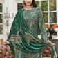 Jyoti Fashion Women's Green Velvet Digital Print with Resham Thread work Kurta with Trouser & Dupatta | Swadesiicart