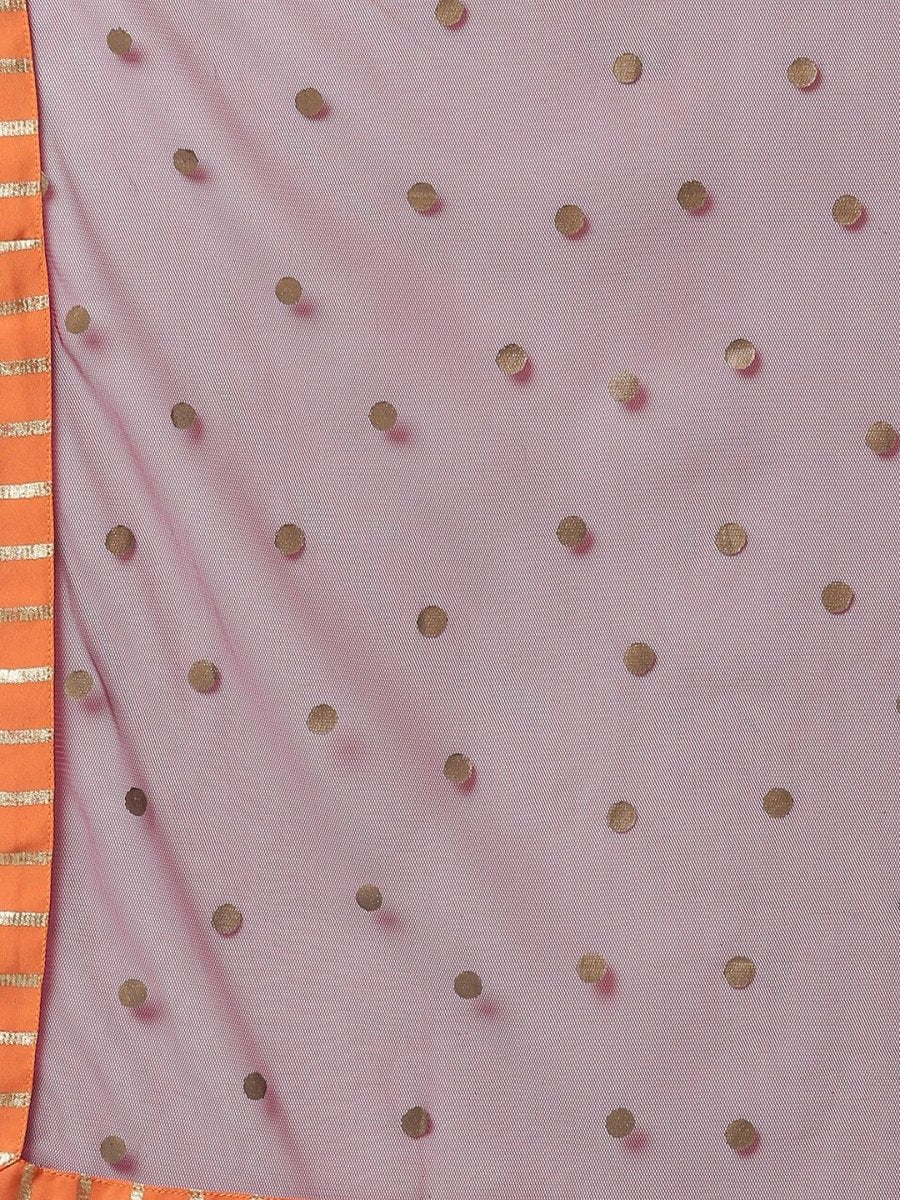 Ahalyaa Poly Silk Peach Kurta With Dupatta Set | Swadesiicart