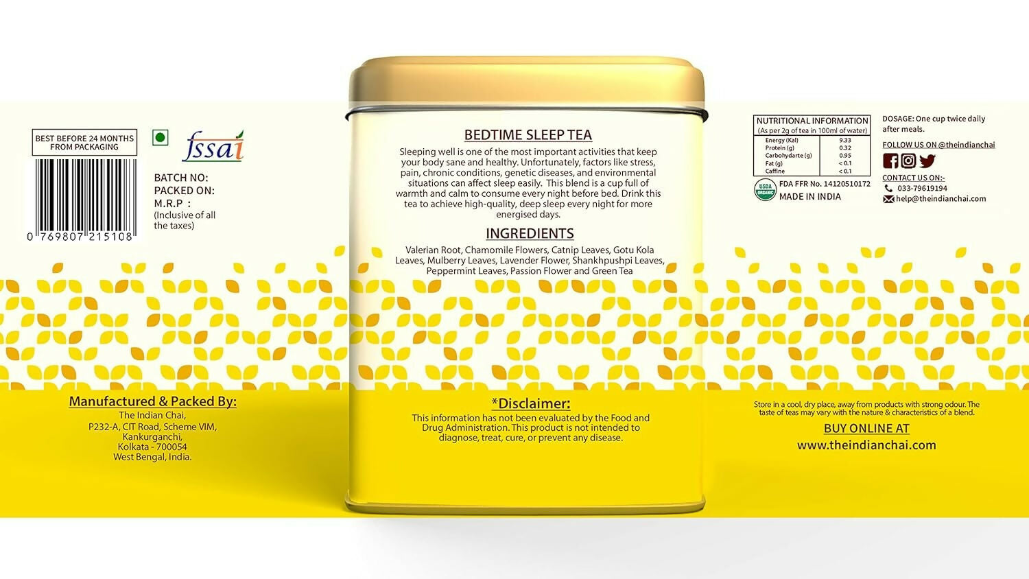 The Indian Chai – Bedtime Sleep Tea | Swadesiicart