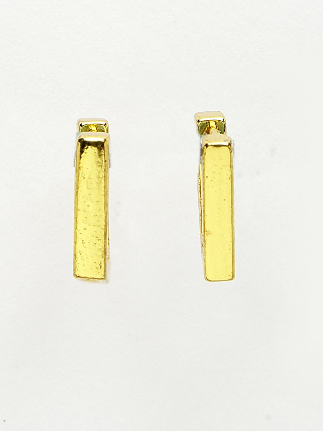 NVR Men's Gold-Polished Geometric Shape Stainless Steel Hoop Earrings - Swadesiicart