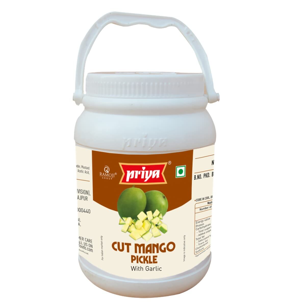 Priya Cut Mango Pickle with Garlic - Swadesiicart