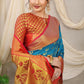 Jyoti Fashion Women's Firozi Banarasi Silk Zari Woven Saree with Blouse | Swadesiicart