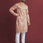 Anaita Multicolour Printed Pure Silk Straight Kurta