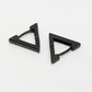 NVR Men's Black Rhodium-Plated Geometric Shape Stainless Steel Studs Earring | Swadesiicart