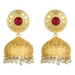 Joban Fashion Women Matte Gold Brass Jhumka | Swadesiicart