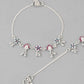 VOJ Set of 2 Silver Plated Designer Multi Color Anklet - Swadesiicart