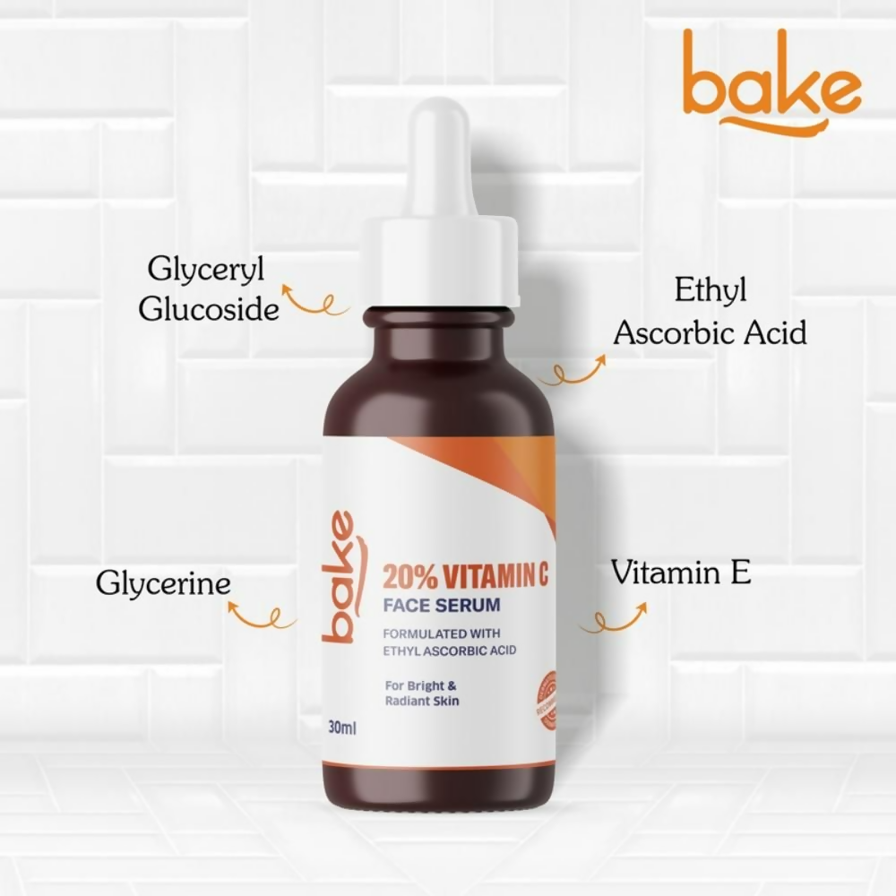 Bake 20% Vitamin C Face Serum With Ethyl Ascorbic Acid | Swadesiicart