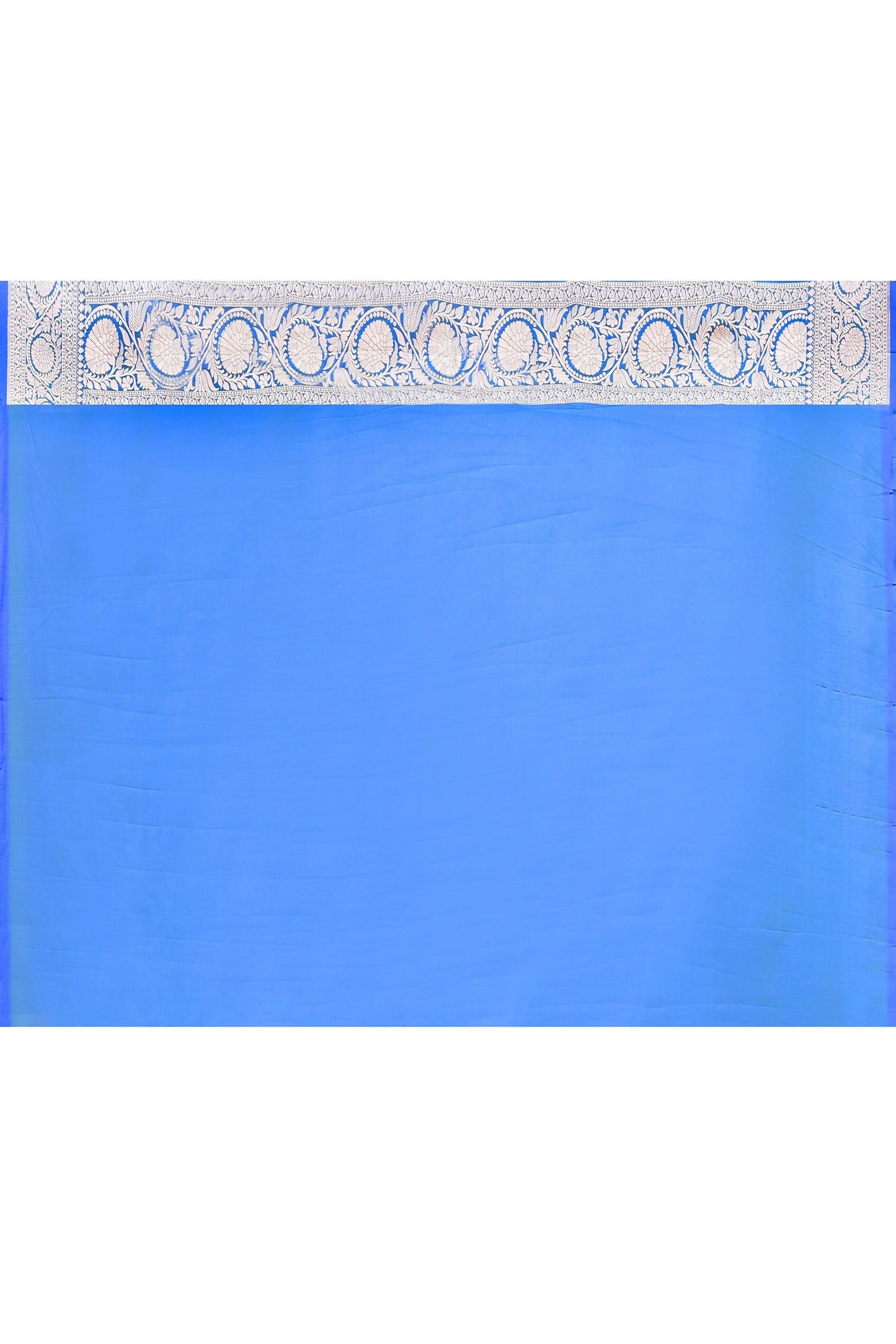 Joban Fashion Blue Banarasi Katan Pure Handloom Banarasi Silk Saree | Swadesiicart