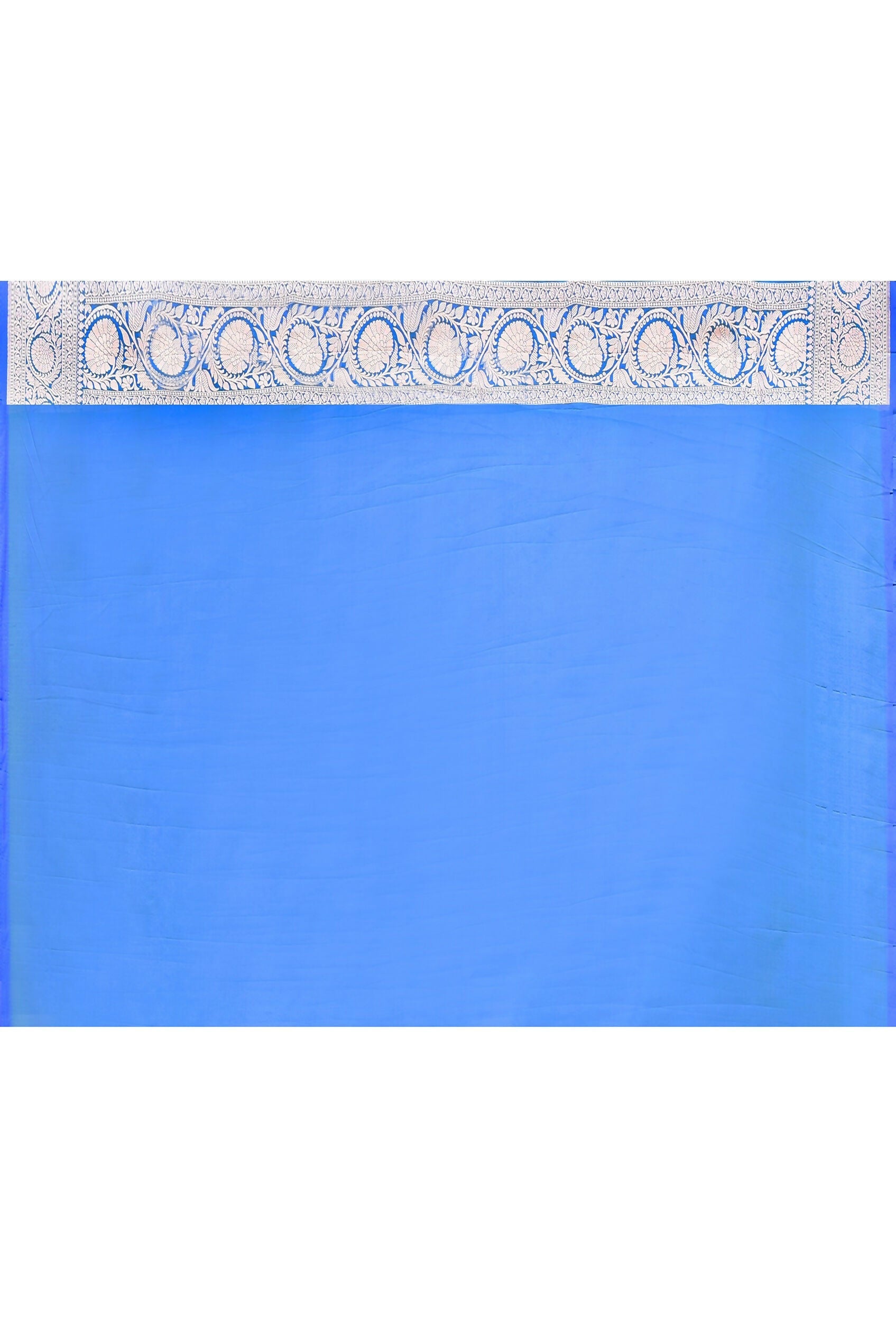 Joban Fashion Blue Banarasi Katan Pure Handloom Banarasi Silk Saree | Swadesiicart