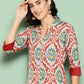 Ahalyaa Women's Traditional wear Kurta - Red | Swadesiicart