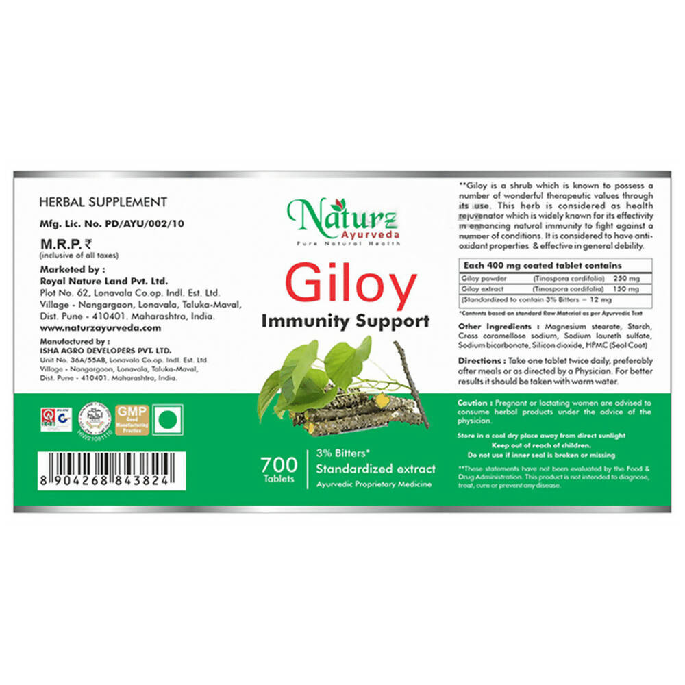 Naturz Ayurveda Giloy Tablets | Swadesiicart