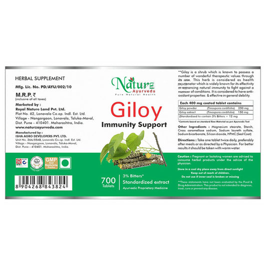 Naturz Ayurveda Giloy Tablets | Swadesiicart