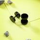 NVR Men's Black Rhodium-Plated Metal Studs Earring - NR Retail-NVR
