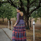 Aayaa Pure Chanderi Gown With Heavy Digital Print - Multi Color