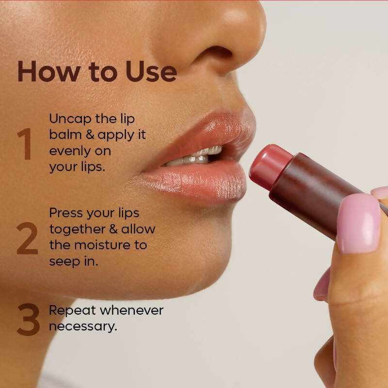 mCaffeine Choco Lip Balm With Berries - Swadesiicart