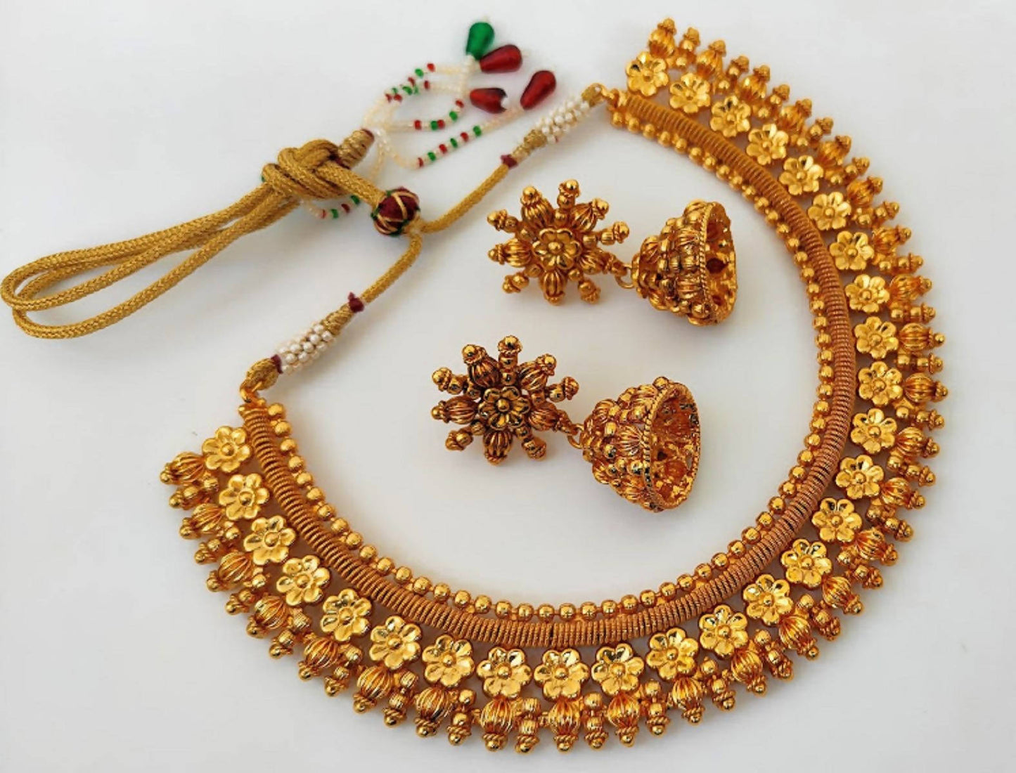 Metallic Necklace Set - Mokshi Collections
