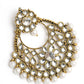 Mominos Fashion Johar Kamal Beautiful Golden And White Beaded Earrings - Swadesiicart