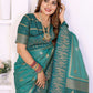 Aastha Fashion Aqua South Soft Silk Zari Weaving Saree